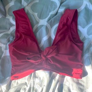 Cute red bikini top
